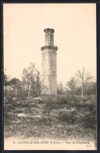 AK Janville-sur-Juine, Tour de Pocancy dans la forêt