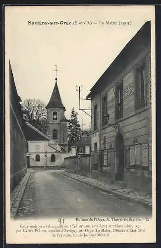 AK Savigny-sur-Orge, La Mairie en 1903