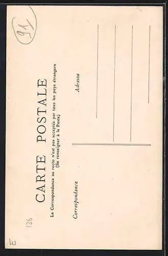 AK Jarcy, La Ferme et la route bordée d`arbres