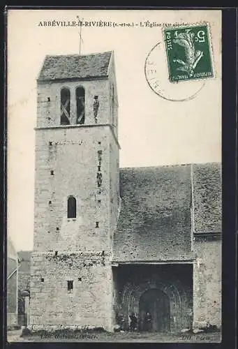 AK Abbéville-la-Rivière, L`Église (XIIe siècle)