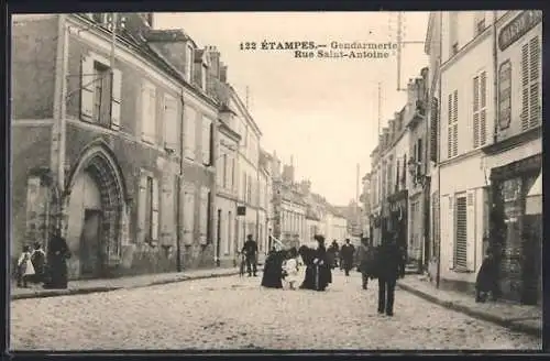 AK Étampes, Gendarmerie Rue Saint-Antoine