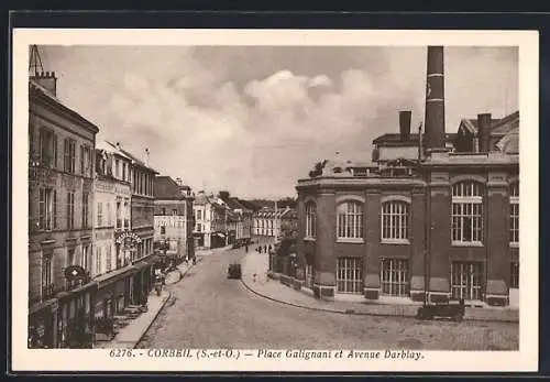 AK Corbeil, Place Galignani et Avenue Darblay