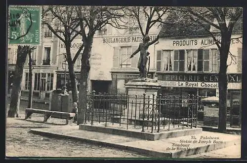 AK Palaiseau, Statue de Joseph Bara, Tambour de la République