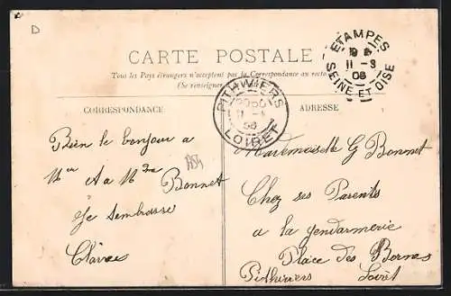 AK Étampes, L`Hôtel des Postes et commerces adjacents