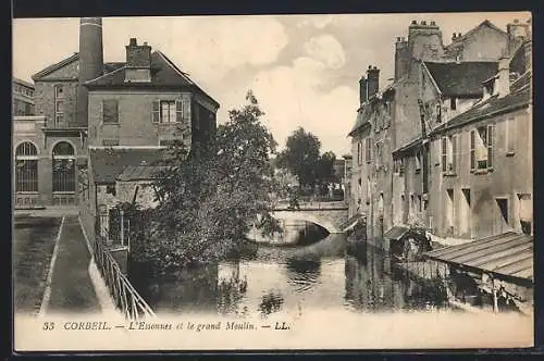 AK Corbeil, L`Essonne et le grand Moulin