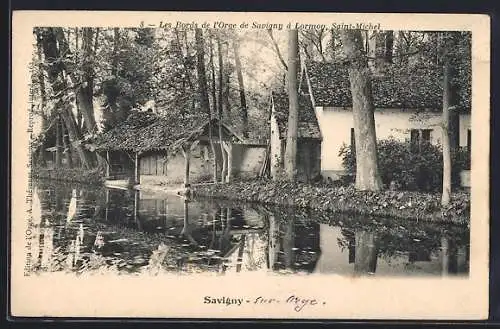 AK Savigny-sur-Orge, Les bords de l`Orge et maisons au bord de l`eau