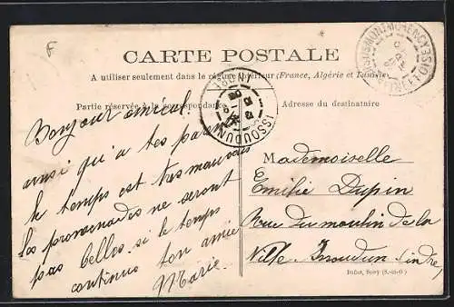 AK Soisy-sous-Montmorency, La rue des Écoles et le Pensionnat