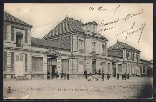 AK Viry-Châtillon, La Mairie et les Écoles