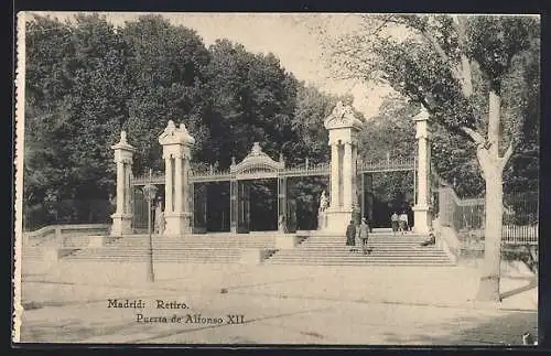 AK Madrid, Retiro, Puerta de Alfonso XII.