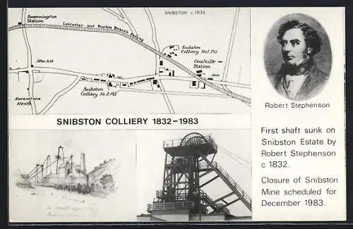 AK Snibston, First Shaft on the Estate, Robert Stephenson, map of the estate