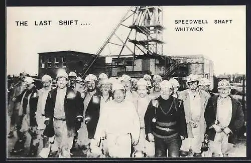 AK Whitwick, Miners before the last shift at Speedwell Shaft