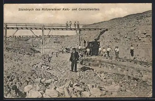 AK Metzerwiese, Steinbruch des Kalk- und Cementwerkes