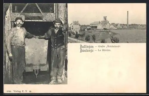 AK Bollingen, Die Grube Reichsland, Bergmänner unter Tage