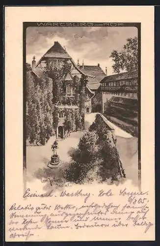 Künstler-AK Carl Jander: Eisenach, Wartburg-Hof