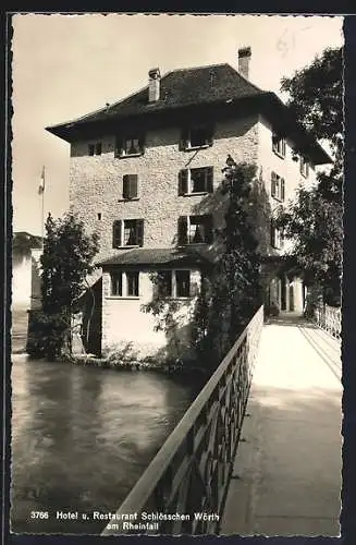 AK Schaffhausen, Hotel u. Restaurant Schlösschen Wörth am Rheinfall