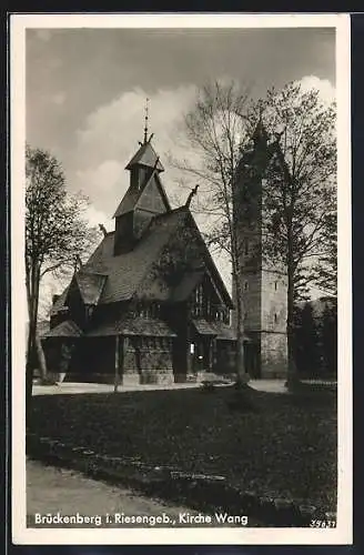 AK Brückenberg, Ansicht der Kirche Wang