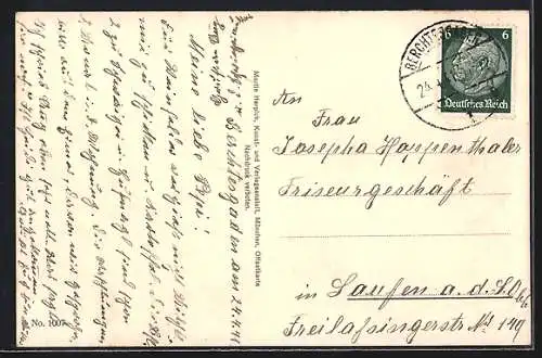 Künstler-AK Berchtesgaden, Maria Gern und Gasthof Gern