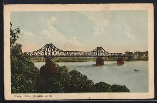 AK Wesel / Rhein, Rheinbrücke Büderich-Wesel