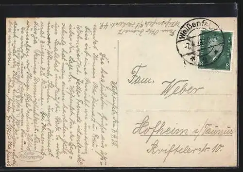 AK Weissenfels, Saale mit Bergschule