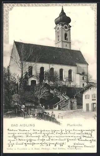 AK Bad Aibling, Blick zur Pfarrkirche