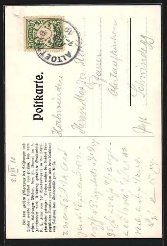AK Altötting, Übertragung des Gnadenbildes von der hl. Kapelle in die Stiftskirche 1908