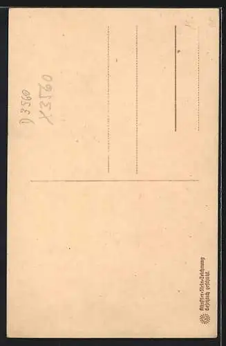 Steindruck-AK Salzwedel, Schmiedestrasse mit Marienkirche