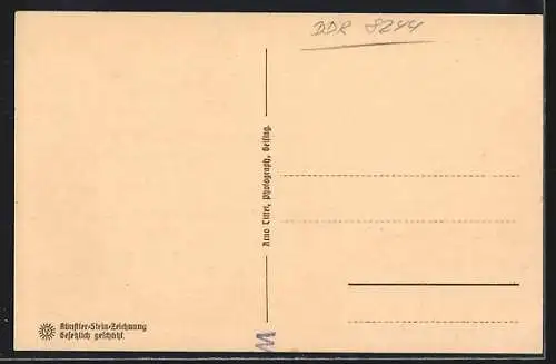 Steindruck-AK Geising / Erzgebirge, Rathaus