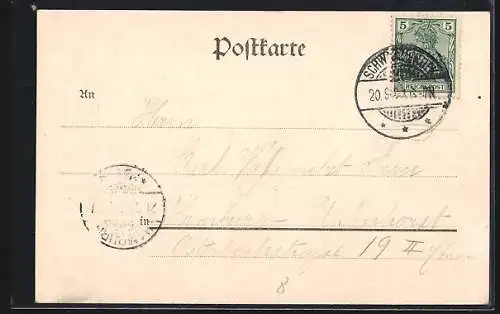 AK Schwarzenbek, Ortspartie, Gebäudeansicht