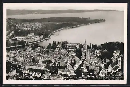 AK Konstanz, Blick auf Bucht und Horn