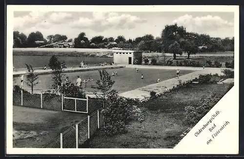 AK Oldenburg /Oldb., Bad am Flötenteich