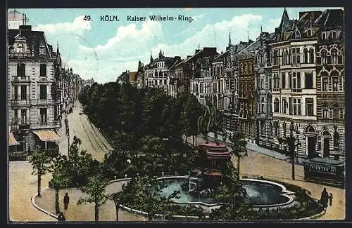 AK Köln, Kaiser Wilhelm-Ring, Strassenbahn