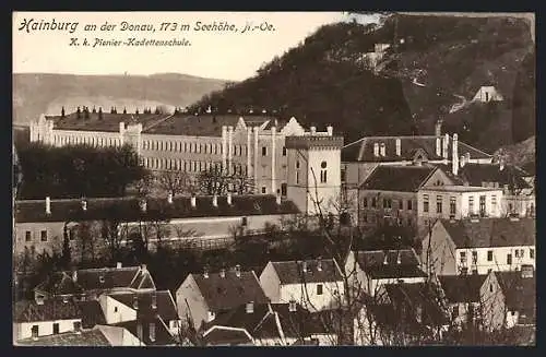 AK Hainburg, Teilansicht mit Blick zum Schloss