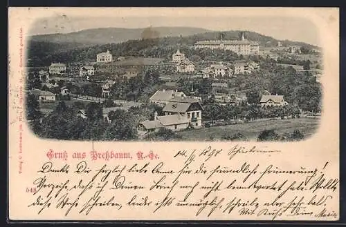 AK Pressbaum /N.-Oe., Ortsansicht in der Hügellandschaft