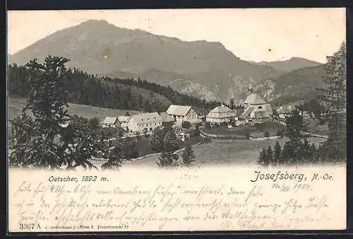 AK Josefsberg /N.-Oe., Panorama mit Kirche