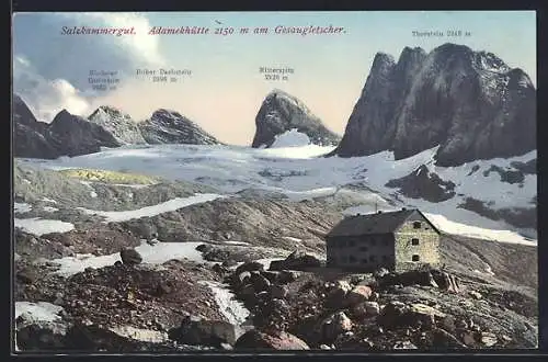 AK Adamekhütte, Blick zum Gosaugletscher mit Mitterspitze und Thorstein