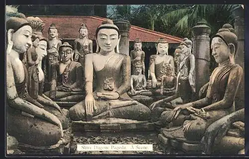 AK Rangoon, on the Shwedagone Pagoda