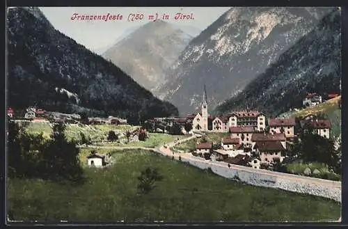 AK Franzensfeste /Tirol, Ortsansicht mit Bergpanorama