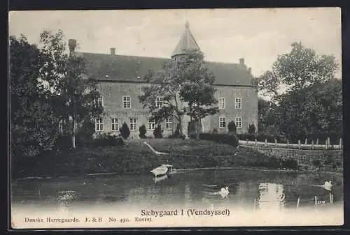 AK Saebygaard, Herrenhaus mit Brücke