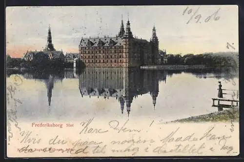 AK Frederiksborg, Slot, Blick zum Schloss