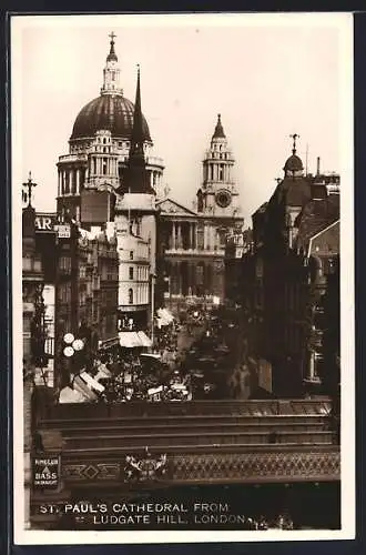 AK London, St. Paul`s Cathedral from Ludgate Hill