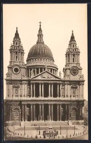 AK London, St. Paul`s Cathedral. Motiv der Westfassade