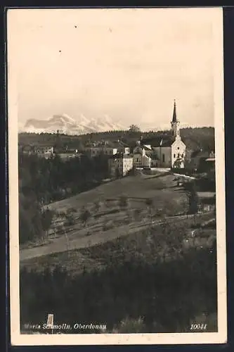 AK Maria Schmolln / Oberdonau, Teilansicht mit Kirche