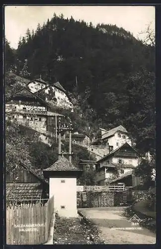 AK Hallstatt, Teilansicht mit Museum