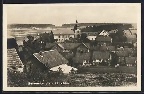 AK Benneckenstein /Harz, Teilansicht aus der Vogelschau