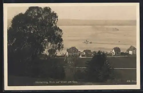 AK Herrsching, Blick auf Villen am See