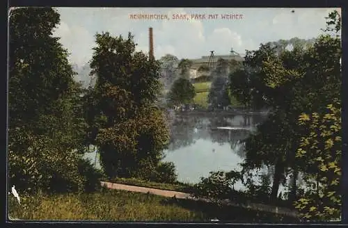 AK Neunkirchen /Saar, Park mit Weiher