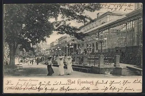 AK Bad Homburg, An der Kurhaus-Terrasse