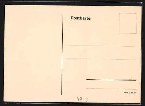 Künstler-AK Abitur Elisabethschule 1928, Schüler erwachen wieder zum Leben