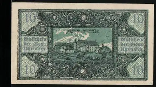 Notgeld Utzenaich 1920, 10 Heller, Schloss Utzenaich, Ornamente