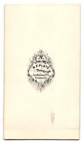 Fotografie H. F. Plate, Hamburg, Herr im Anzug mit voluminösem Backenbart